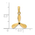 14K 3-D with 3 Blades Propeller Charm - Image 3