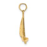 14K 3-D Polished Sailboat Charm - Image 2