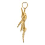 14K Large 2-D Polished and Satin Swordfish Charm - Image 2
