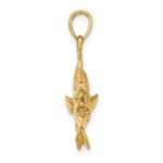 14K 3-D Textured Red Snapper Fish Charm - Image 2