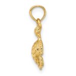 14K Textured Sea Turtle Charm - Image 2