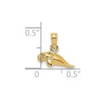 14K 3-D Polished Mini Manatee Charm - Image 3
