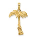 14K 3-D Palm Tree with Moveable Man Charm - Image 4