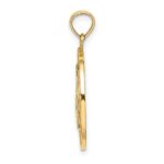 14K TURKS AND CAICOS Circle with Sailboat Charm - Image 2