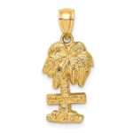 14K ARUBA On Palm Tree Pendant