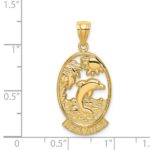 14K SEA ISLE with Dolphin Sunset Scene Charm - Image 3
