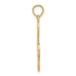 14K Textured Treble Clef Charm - Image 2