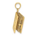 14K 3-D HOLY BIBLE with Lord's Prayer and Moveable Pages Pendant - Image 5