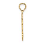 14K Beaded Lace Trim Cross Charm - Image 2