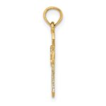 14K Cut-Out Cross with Dove Charm - Image 2