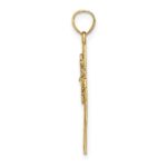 14K Cross with Flower Charm - Image 2