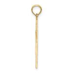14K Textured Star Of David with Chai Charm - Image 2