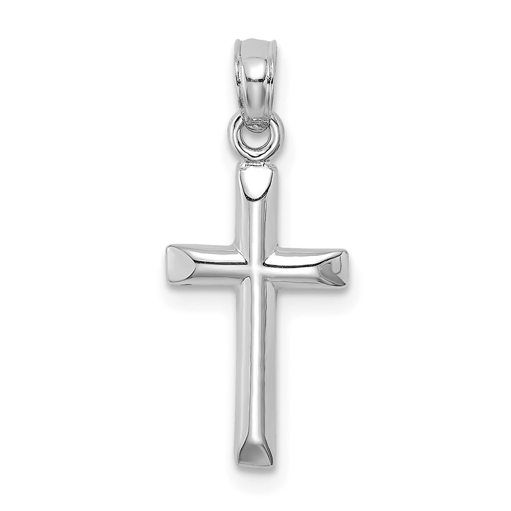 K8375W.jpg 14K White Gold Polished Cross Charm - Image 1