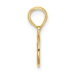14K Textured Star Of David in Circle Charm - Image 2