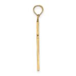 14K 3-D and Polished Stick Cross Charm - Image 2
