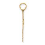 14K Textured Cross with Flared Tips Charm - Image 2