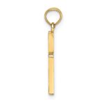 14K Diamond-cut and Polished Cross Charm - Image 2