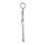 14K White Gold Polished and Cut-Out Cross Pendant - Image 2