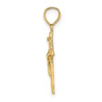 14K 2-D Starburst Crucifix Charm - Image 2