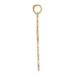 14K Polished Lace Trim Cross Charm - Image 2