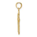 14K Cross with Budded Tip Edges Charm - Image 2