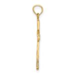 14K Diamond-cut with -X-Center On Cross Charm - Image 2
