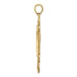 14K Cross with Lace Trim Charm - Image 2