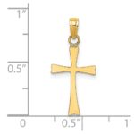 14K Polished Cross Charm - Image 3
