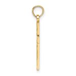 14K Diamond-cut Block Cross  Charm - Image 2