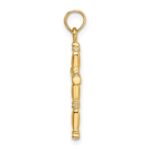 14K 3-D Polished Cross Charm - Image 2