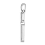 14K White Gold Polished Cross Charm - Image 2