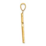 14K Tubular Cross Charm - Image 2