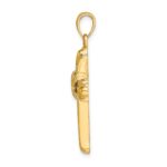 14K Polished -X- Center Cross Charm - Image 2