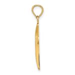 14K Polished Beveled Cross with Round Tips Charm - Image 2