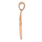 14K Rose Gold Polished Beveled Cross with Round Tips Charm - Image 2