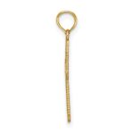 14K Diamond-cut Beaded Edge Cross Charm - Image 2