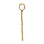 14K Diamond-cut Edge and Filigree Center Cross Charm - Image 2