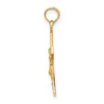 14K Crucifix with Beveled Edges Charm - Image 2