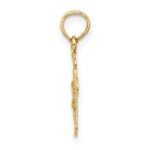 14K Mini Crucifix with Fancy Tips Charm - Image 2