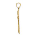 14K Diamond-cut and Textured Cross Charm - Image 2