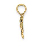 14K Small Green Enameled Butterfly Charm - Image 2
