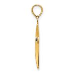 14K Blue Enameled Tapered Cross Charm - Image 2