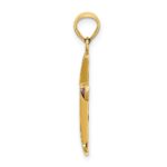 14K Pink Enameled Tapered Cross Charm - Image 2
