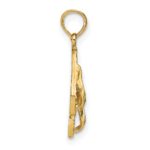 14k MARCO ISLAND Reversible Flip Flops Pendant - Image 2