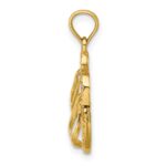14K 3-D Textured CAPE MAY Flip-flop Charm - Image 2