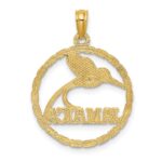 14K JAMAICA with Bird in Circle Charm - Image 4