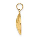 14K 2-D Domed Flat Back Engravable Soccer Ball Charm - Image 2