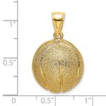 14K 3-D Textured Basketball Charm - Image 3
