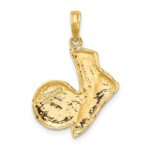 14K 2-D Soccer Shoe Kicking Ball Charm - Image 4