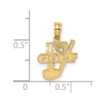 14K I HEART GOLF Club and Ball Charm - Image 3